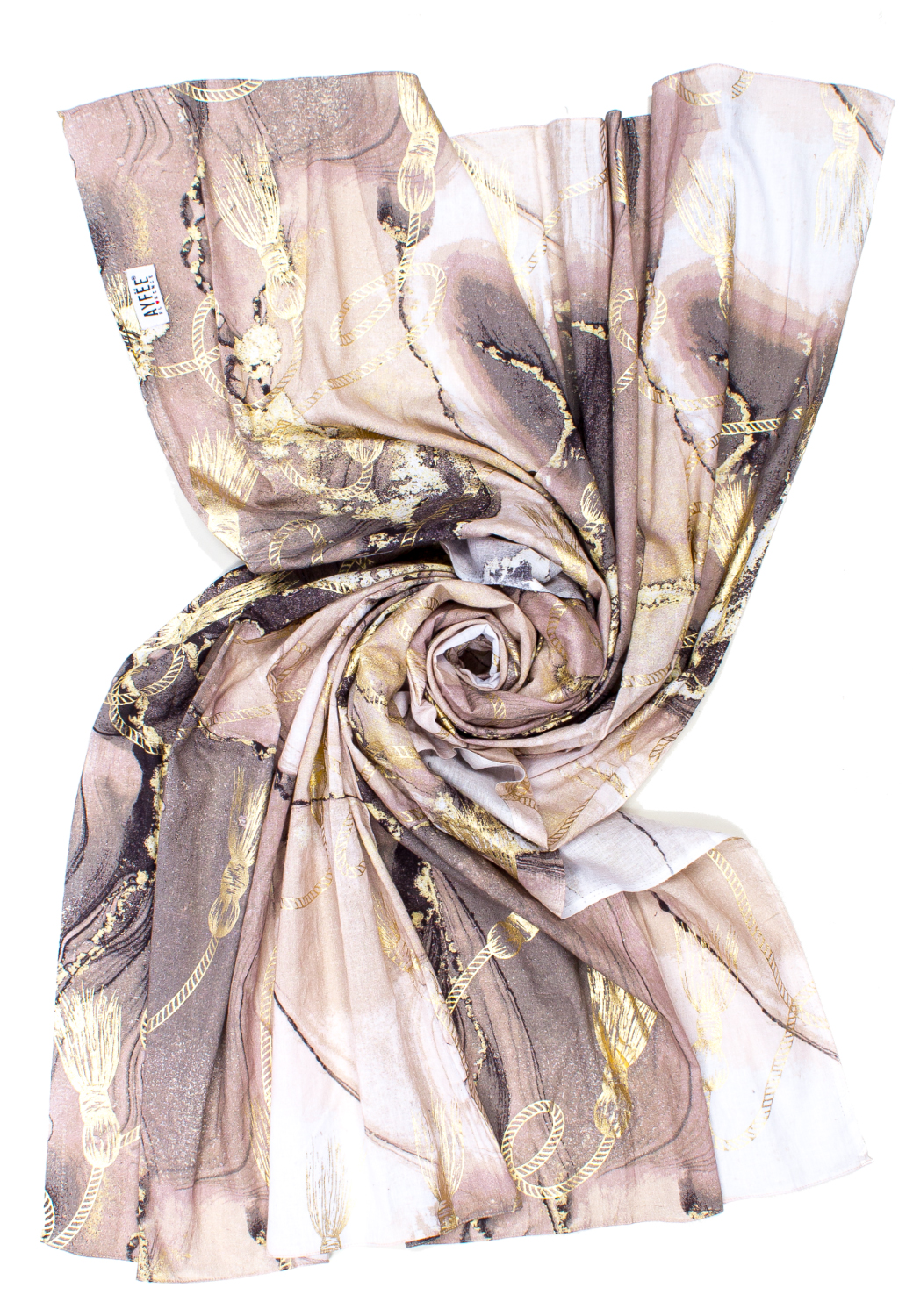PAREO MARBLE PRINT, 100X180 - BEIGE